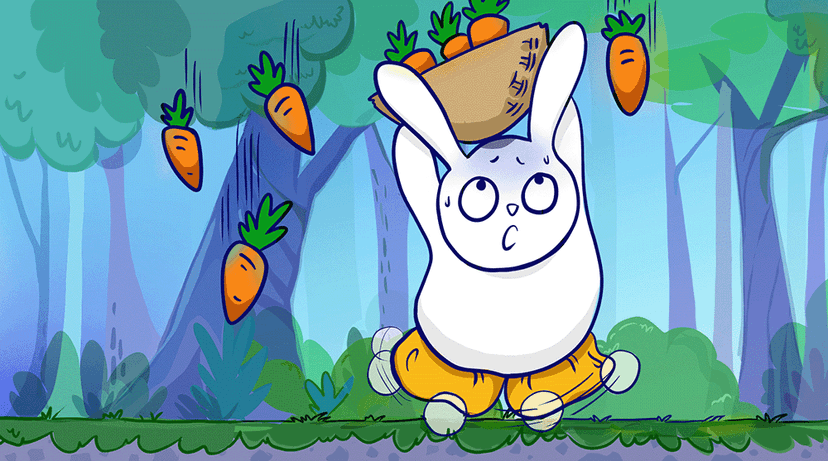 Illustration from Bunny Catch.
