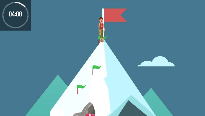 Screenshot from King of the Mountain game.