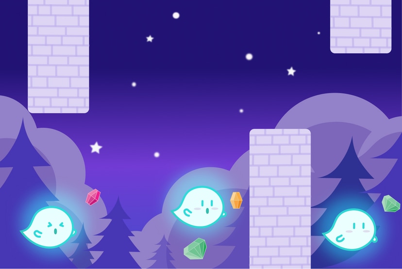 Illustration from the Puffy Ghost game.