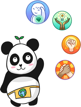 Illustration of Bao showing the Gamilab badges.